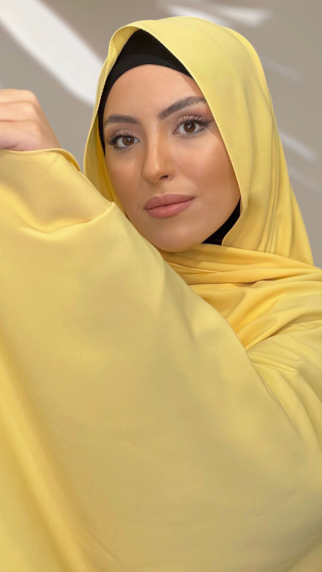 Hijab PREMIUM CHIFFON Giallo pastello