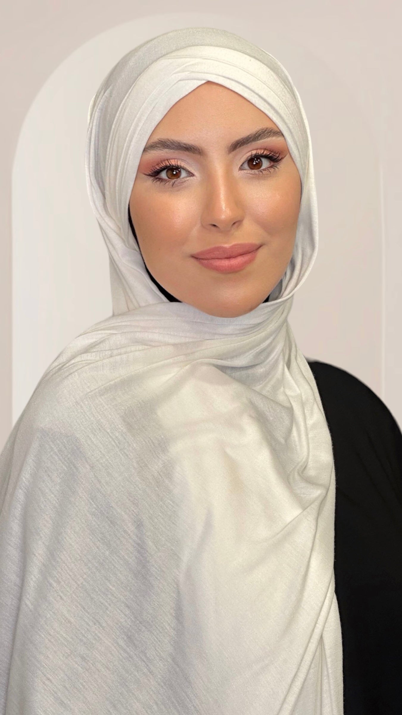 Cross Hijab Bianco Panna