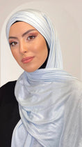 Load image into Gallery viewer, Hijab, chador, velo, turbante, foulard, copricapo, musulmano, islamico, sciarpa, Cross Hijab , pronto da mettere Azzurro Hijab, chador, velo, turbante, foulard, copricapo, musulmano, islamico, sciarpa, 
