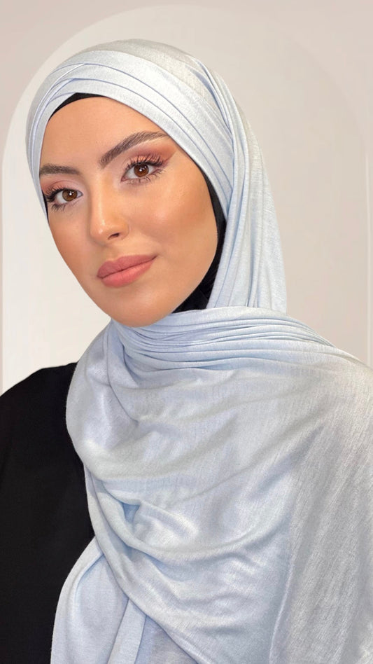 Hijab, chador, velo, turbante, foulard, copricapo, musulmano, islamico, sciarpa, Cross Hijab , pronto da mettere Azzurro Hijab, chador, velo, turbante, foulard, copricapo, musulmano, islamico, sciarpa, 