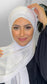 Hijab Pronto da mettere In Chiffon Bianco