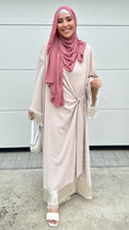 Carica l'immagine nel visualizzatore della galleria, Abito kimono, frange, fiocco a lato, donna musulmana, Hijab Paradise

