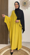 Cargar la imagen en la vista de la galería, Farasha clip, vestito lungo, abaya, maniche a farfalla,tacchi neri, Hijab Paradise
