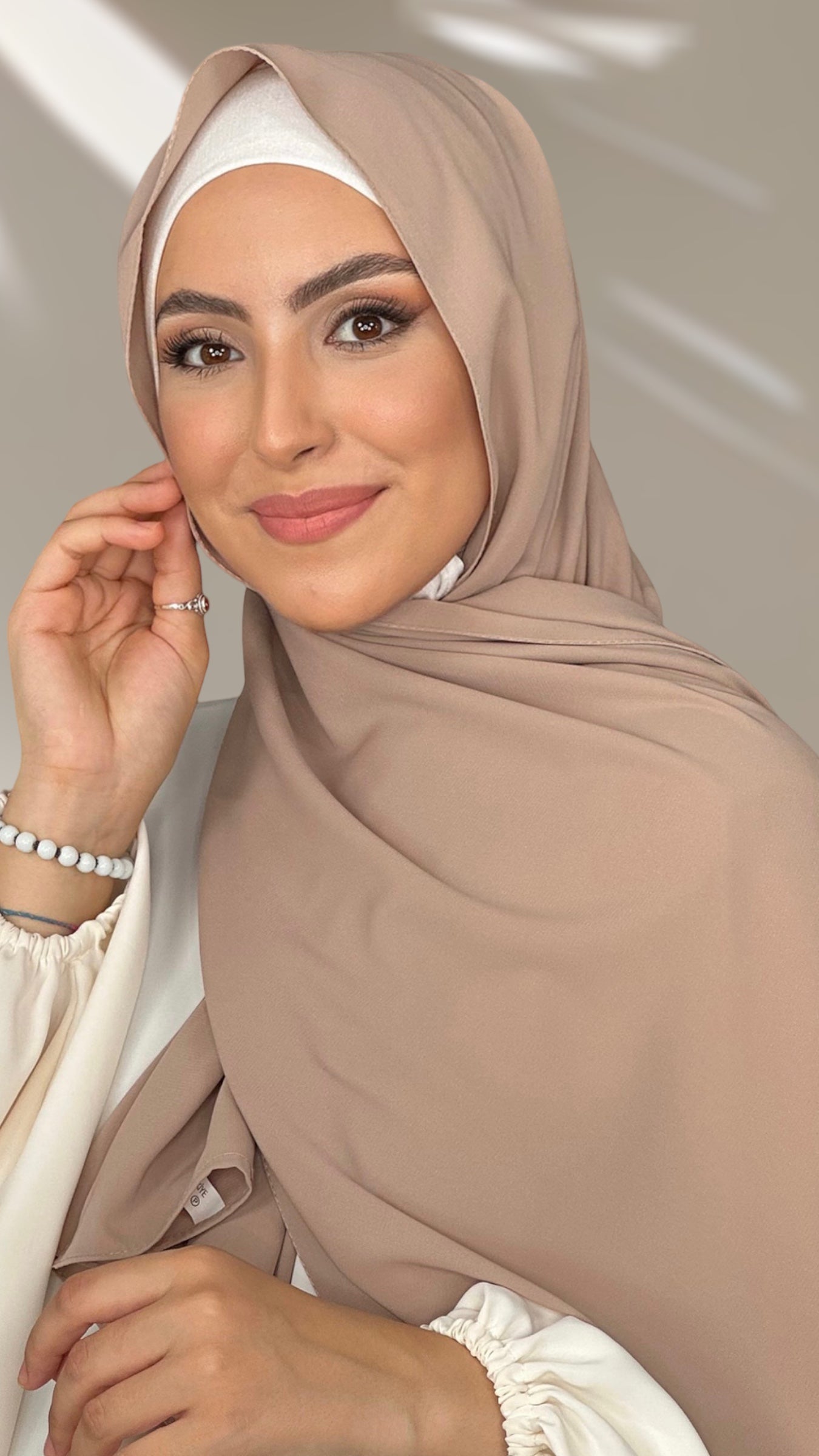 Hijab PREMIUM CHIFFON Beige Scuro - Hijab Paradise 
