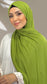 Hijab Jersey verde avocado-orlo Flatlock