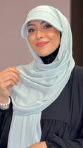 Carica l'immagine nel visualizzatore della galleria, Hijab, chador, velo, turbante, foulard, copricapo, musulmano, islamico, sciarpa, casquette  Hijab,   , cappello, visiera, velo con visiera, hijab per ripararsi dal sole, chiffon crepe
