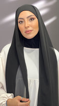 Cargar la imagen en la vista de la galería, Hijab, chador, velo, turbante, foulard, copricapo, musulmano, islamico, sciarpa, Tube Hijab Nero
