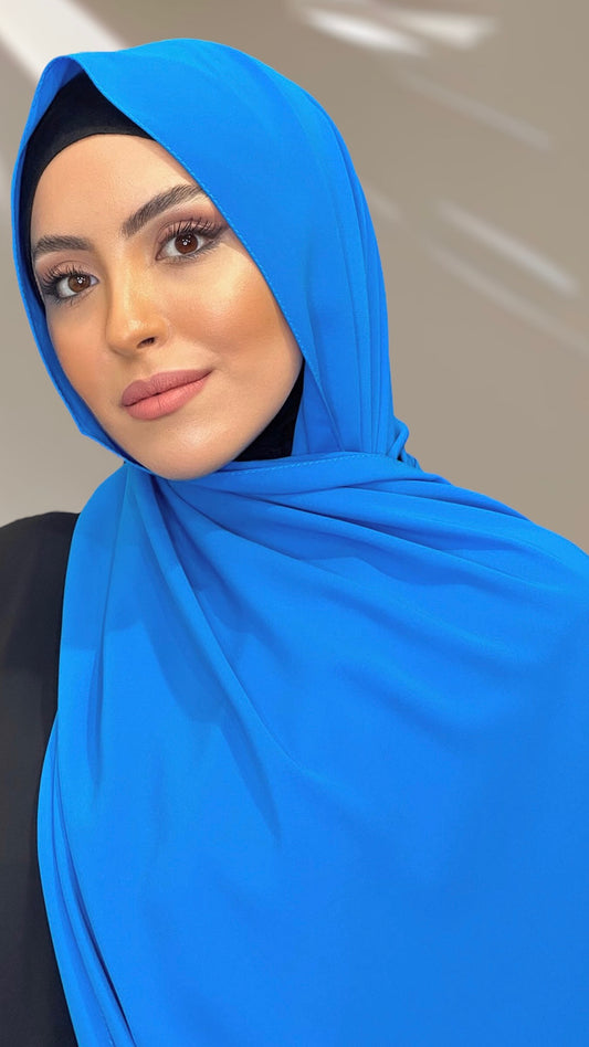 Hijab PREMIUM CHIFFON Blu Reale