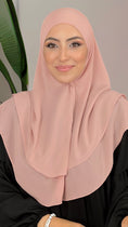 Carica l'immagine nel visualizzatore della galleria, Chiffon Two Layers Hijab, chador, velo, turbante, foulard, copricapo, musulmano, islamico, sciarpa, 
