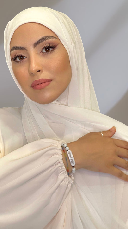 Tube Hijab Bianco