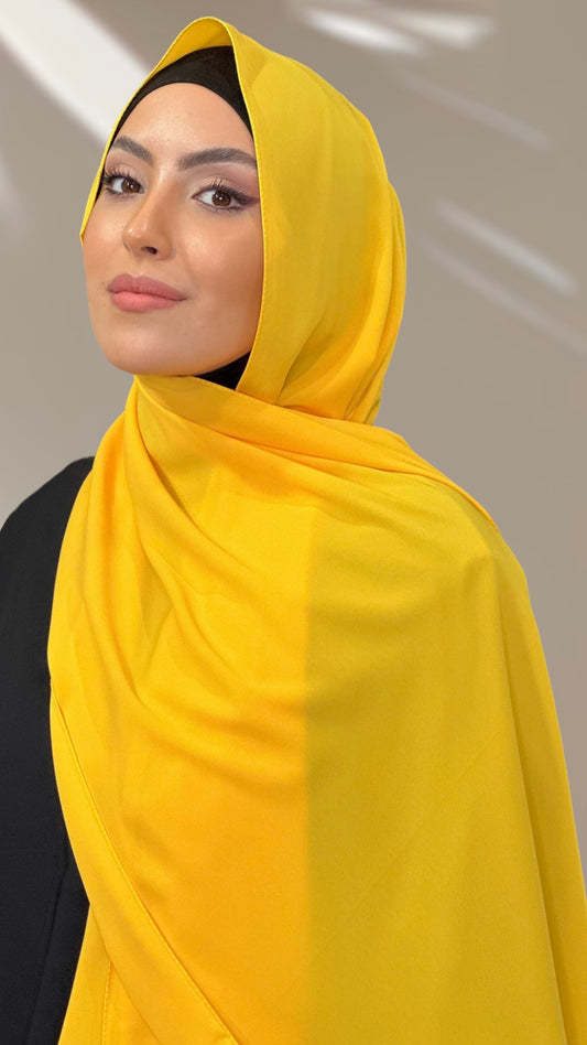 Hijab PREMIUM CHIFFON Jaune Canari