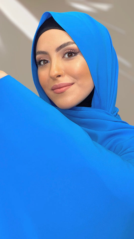 Hijab PREMIUM CHIFFON Blu Reale