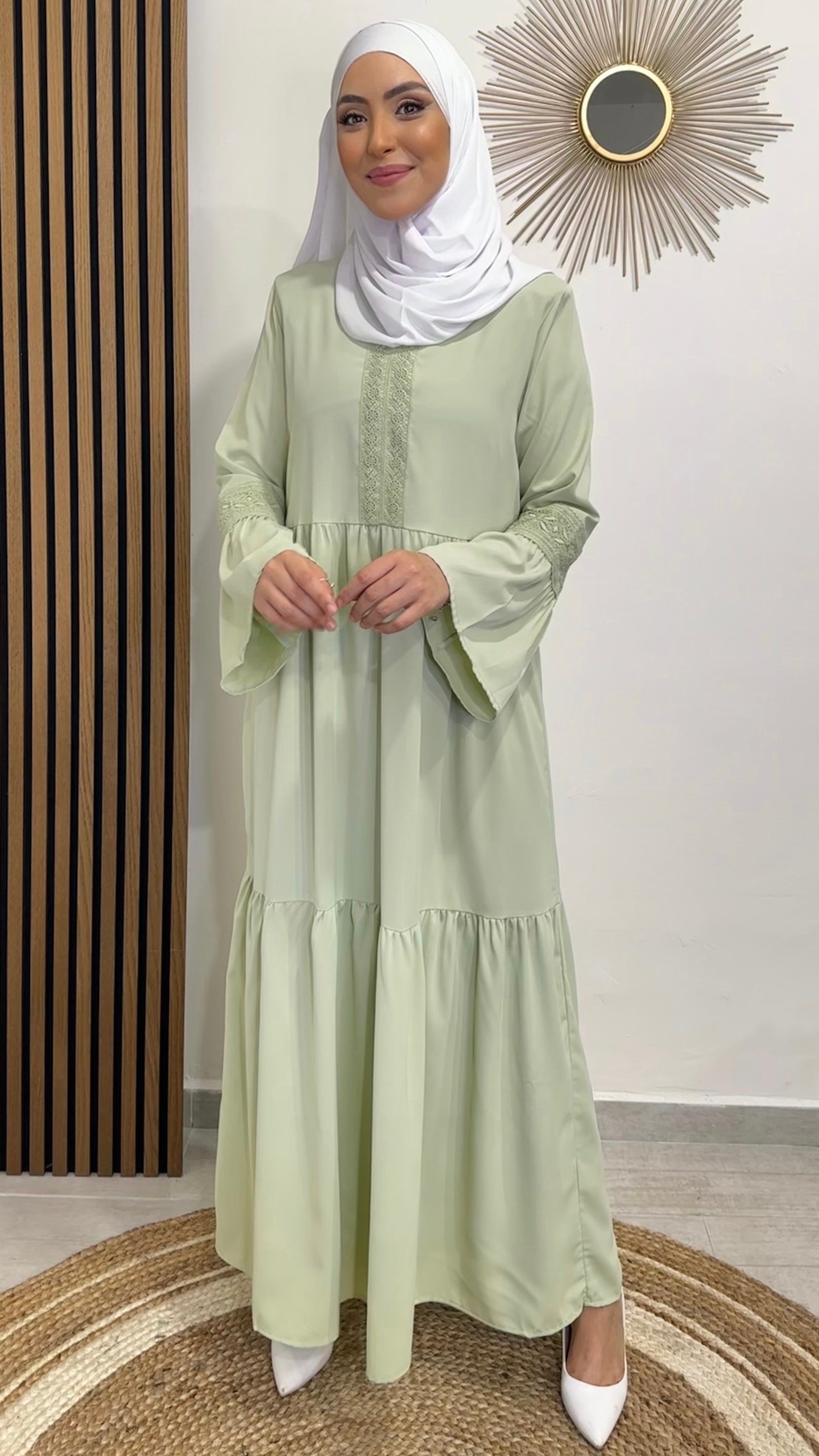 Vestito lungo, Hijab Paradise, modest dress, plisettato, maniche 