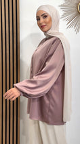 Bild in Galerie-Betrachter laden, Camicia over, maniche a palloncino, satinata, donna musulmana, Hijab Paradise
