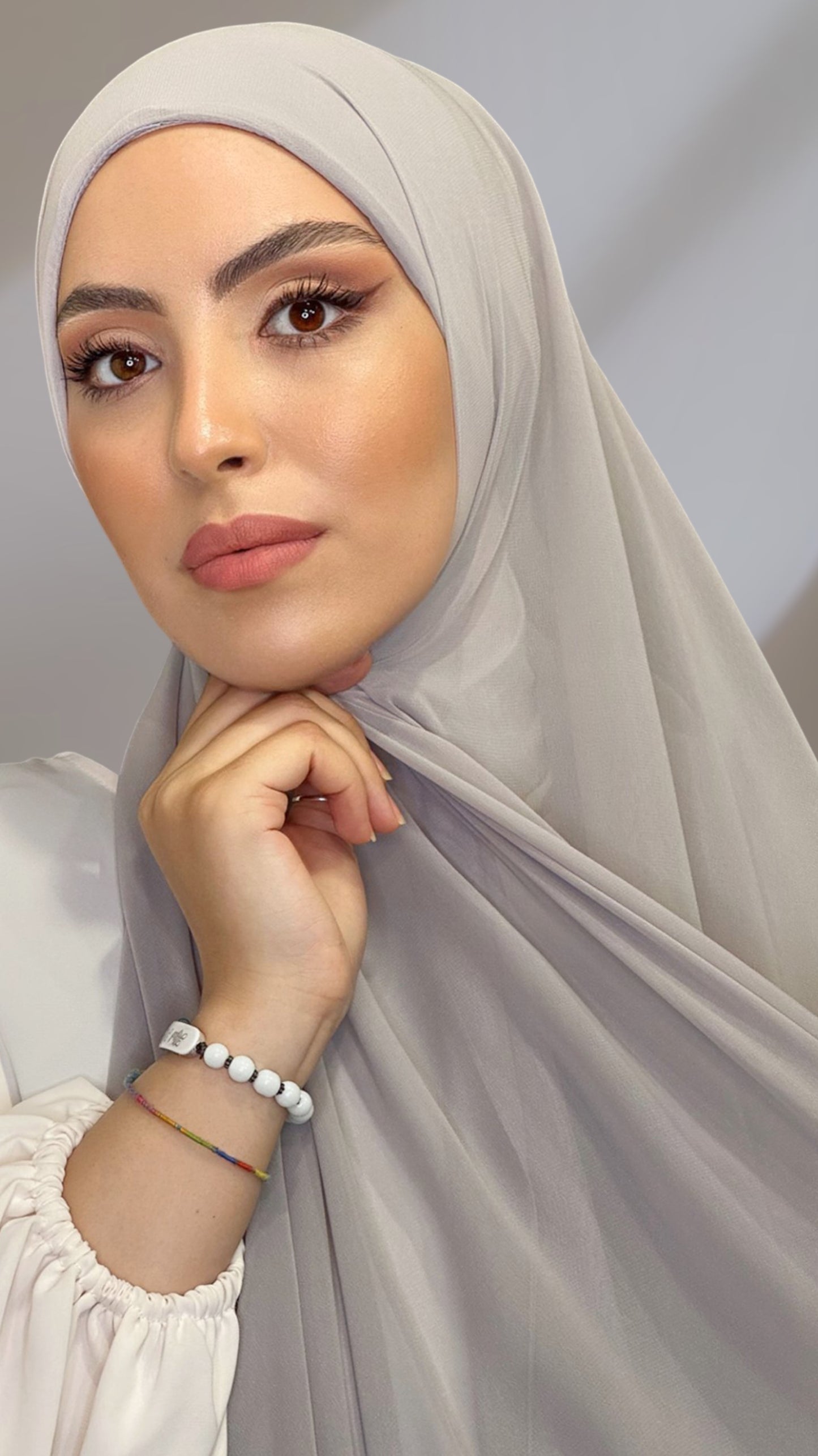 Tube Hijab Grigio Topo