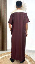 Carica l'immagine nel visualizzatore della galleria, Qamis bicolour, abito tradizionale, uomo, lungo
