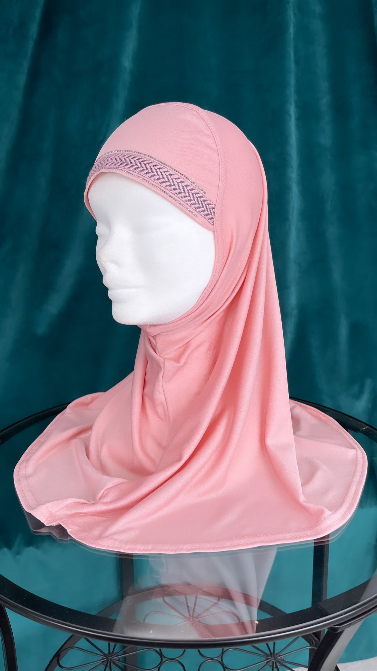 Hijab TINAYAUE Per Bambine 2-6 Anni - Turbante Islamico Copertura Completa Con Fiori E Strass - Sciarpa Araba Floreale Amira - Foto 8