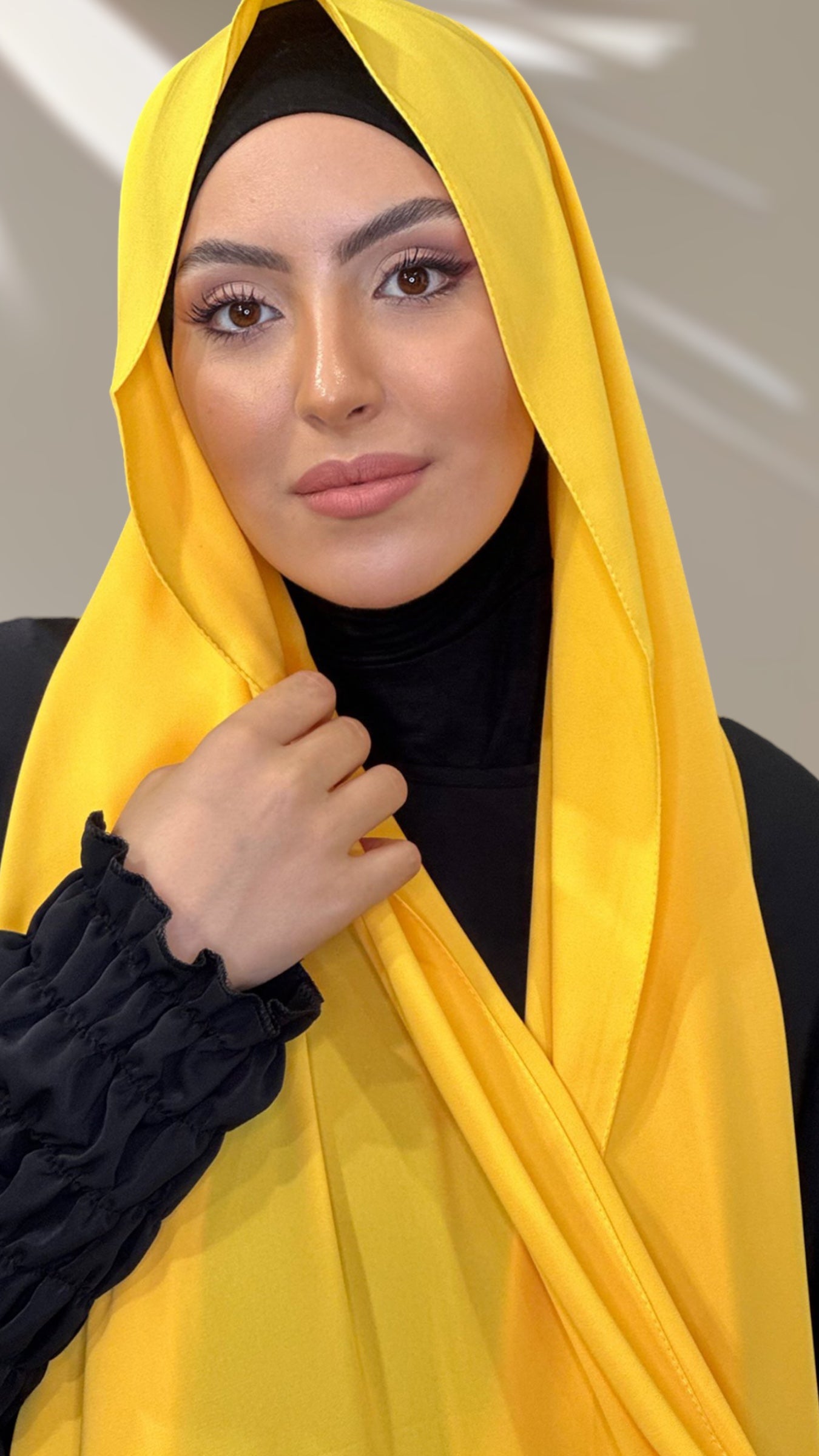 Hijab PREMIUM CHIFFON Jaune Canari