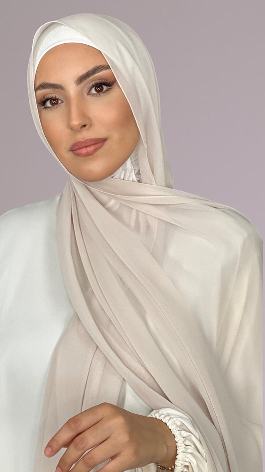 Hijab Chiffon Crepe Beige