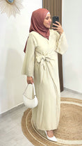 Load image into Gallery viewer, Abito kimono, fiocco a lato, donna musulmana, Hijab Paradise
