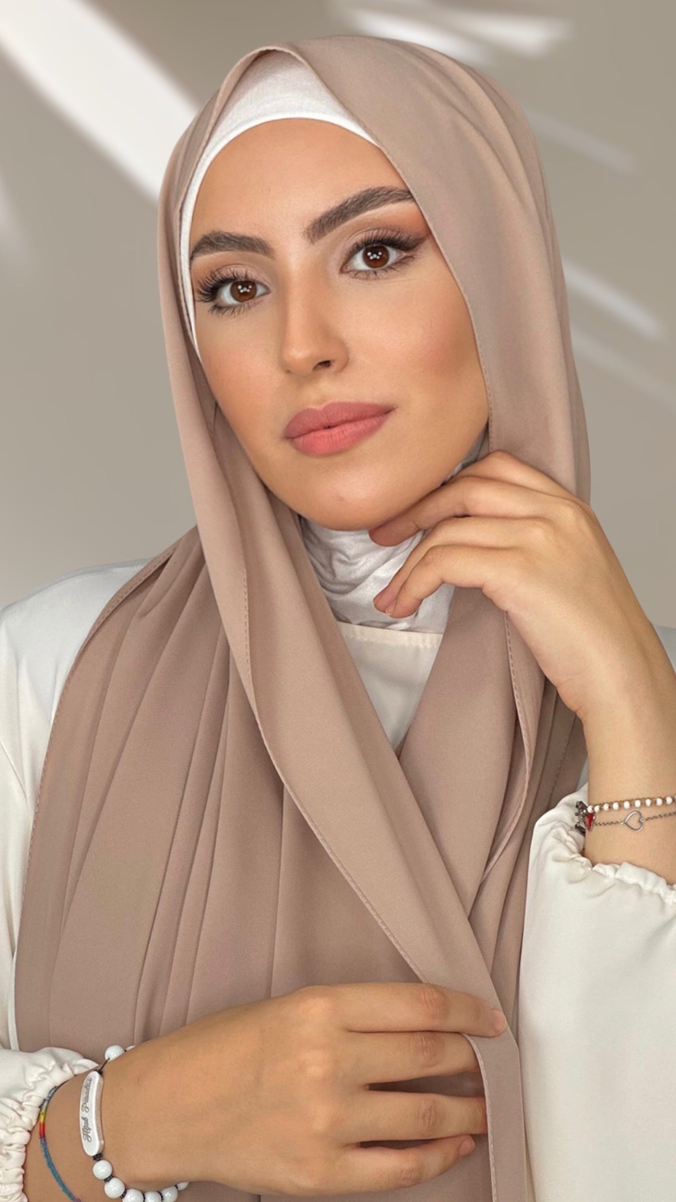 Hijab PREMIUM CHIFFON Beige Scuro - Hijab Paradise 
