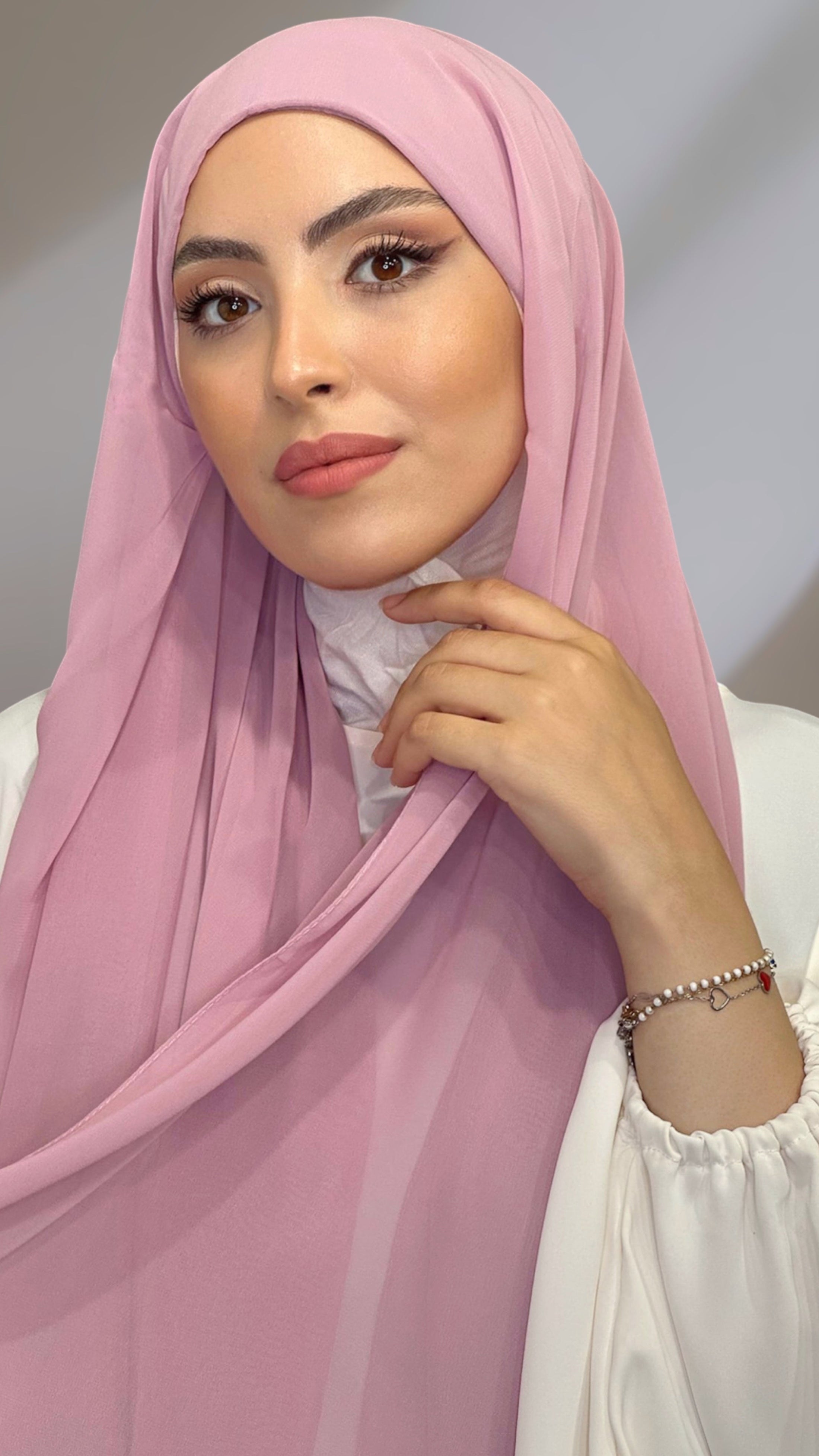 Tube Hijab Rose Poudré