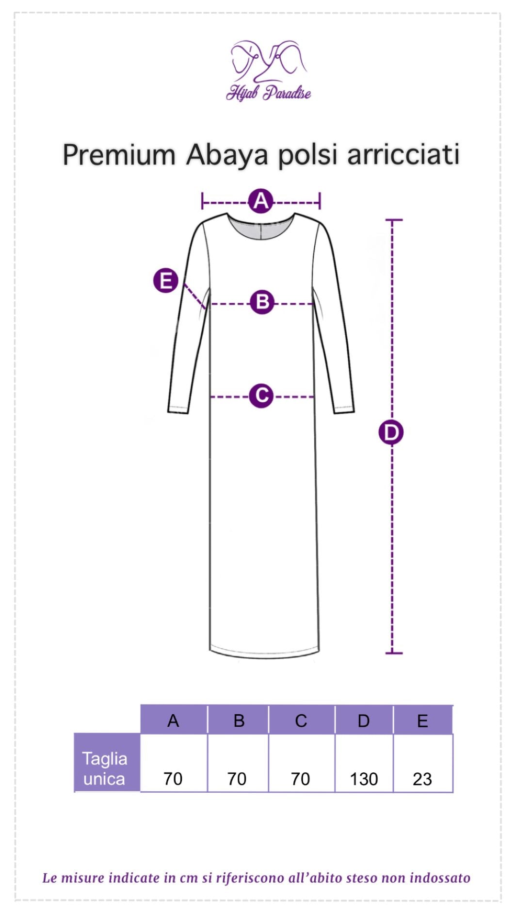 Abaya premium poignets froncés