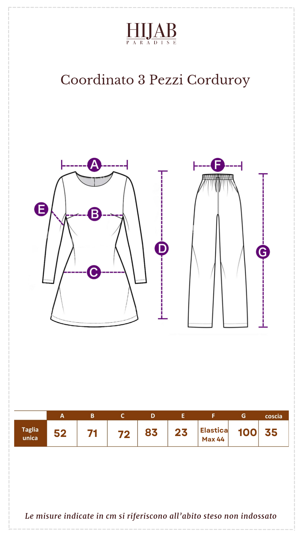 Coordinato 3 Pezzi Corduroy