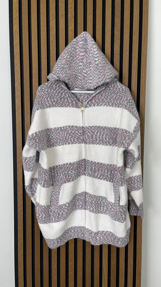 Cardigan “Soft Stripes Hoodie”