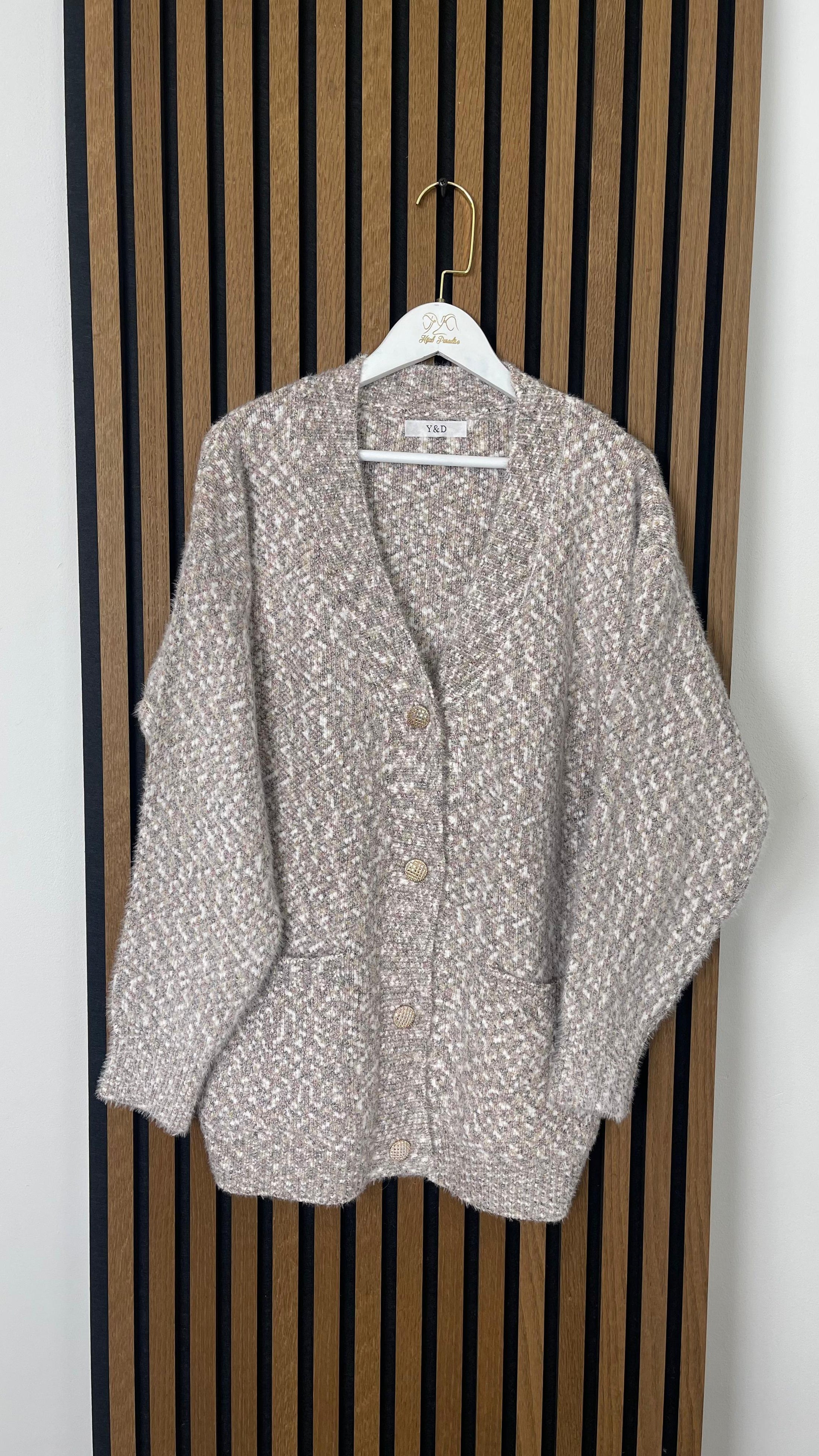 Cardigan Soft herringbone