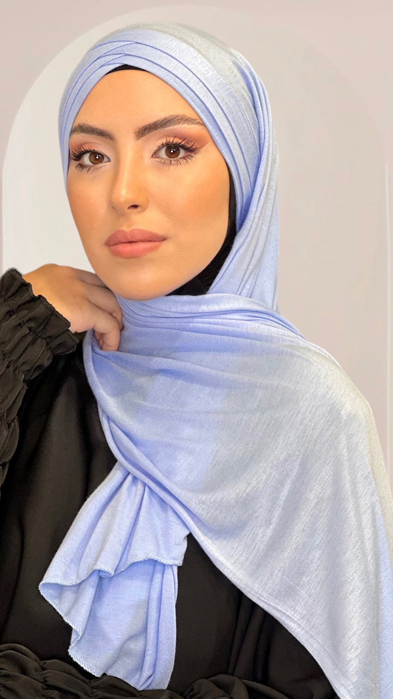 Hijab Croix Blanc Crème