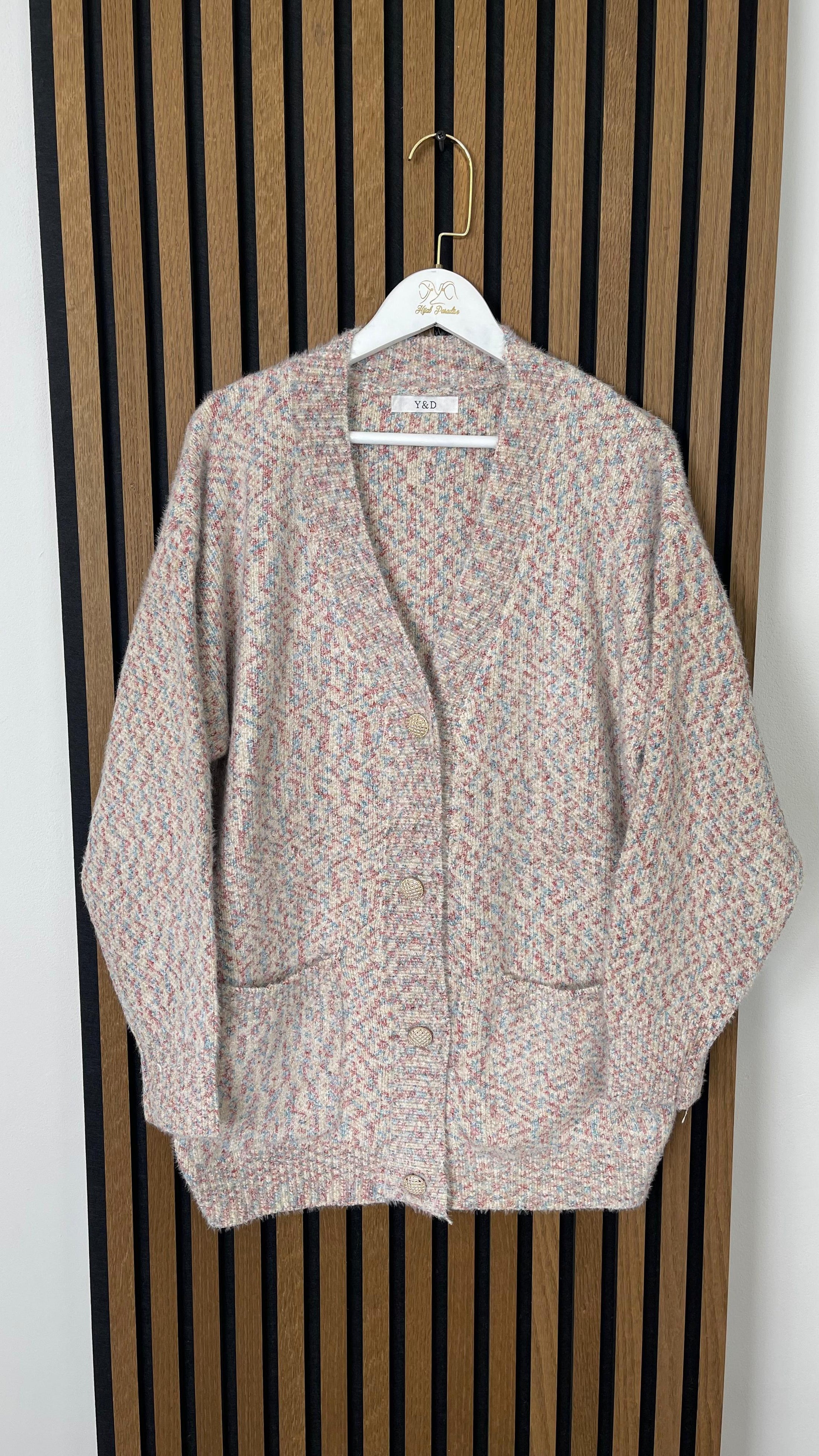 Cardigan Soft herringbone