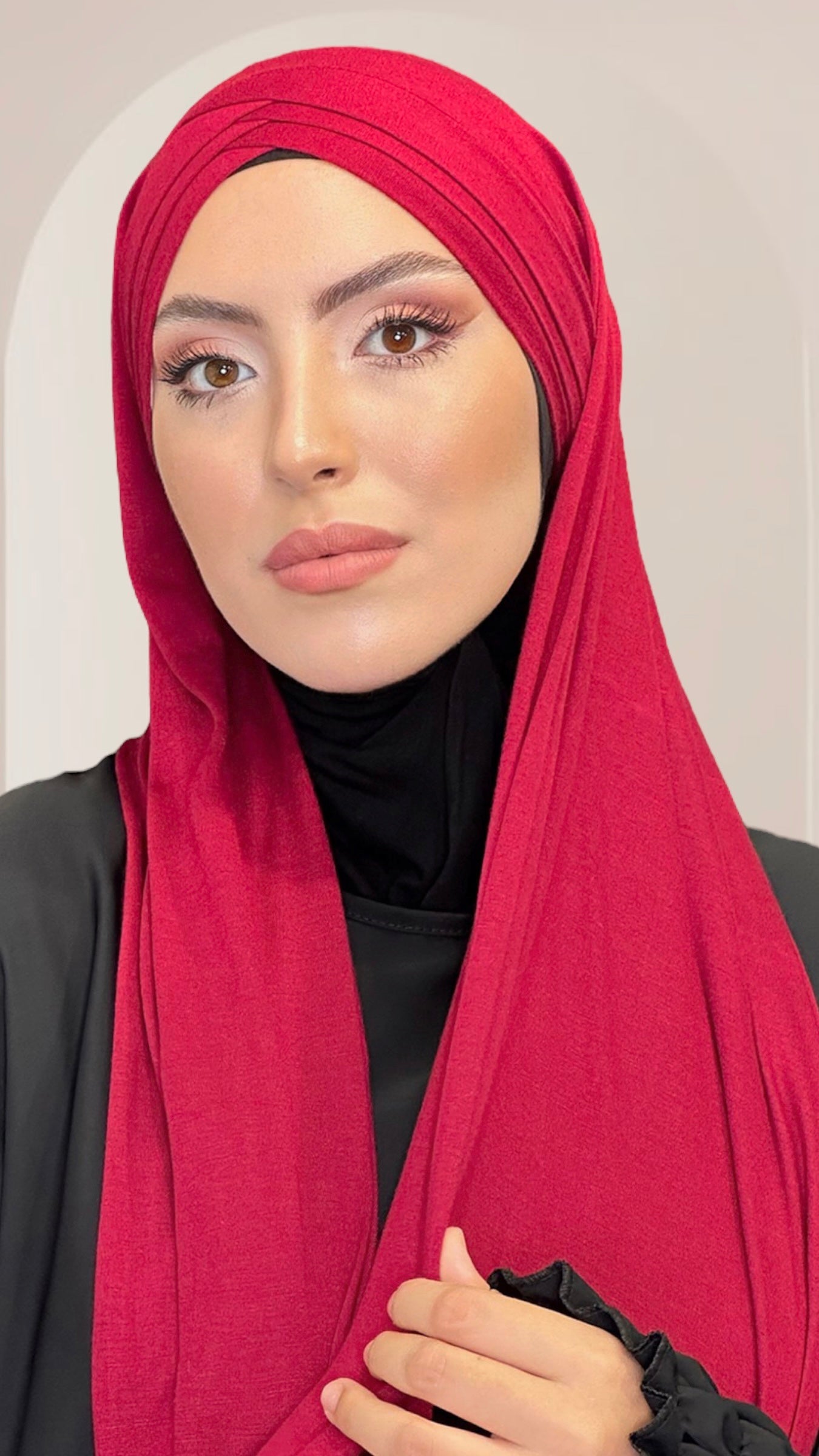 Hijab Croix Blanc Crème