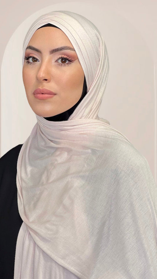 Cross Hijab Bianco Panna