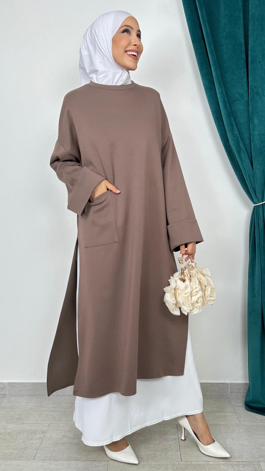 Long sweatshirt with pocket