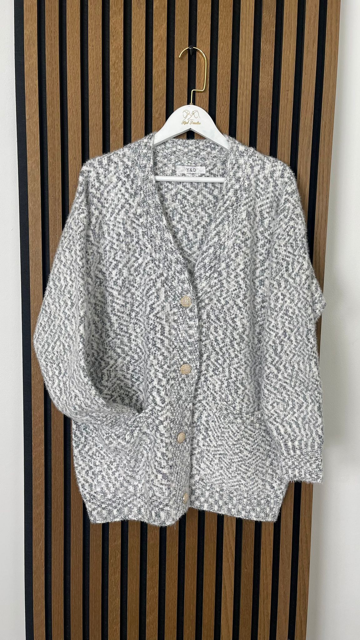 Cardigan Soft herringbone