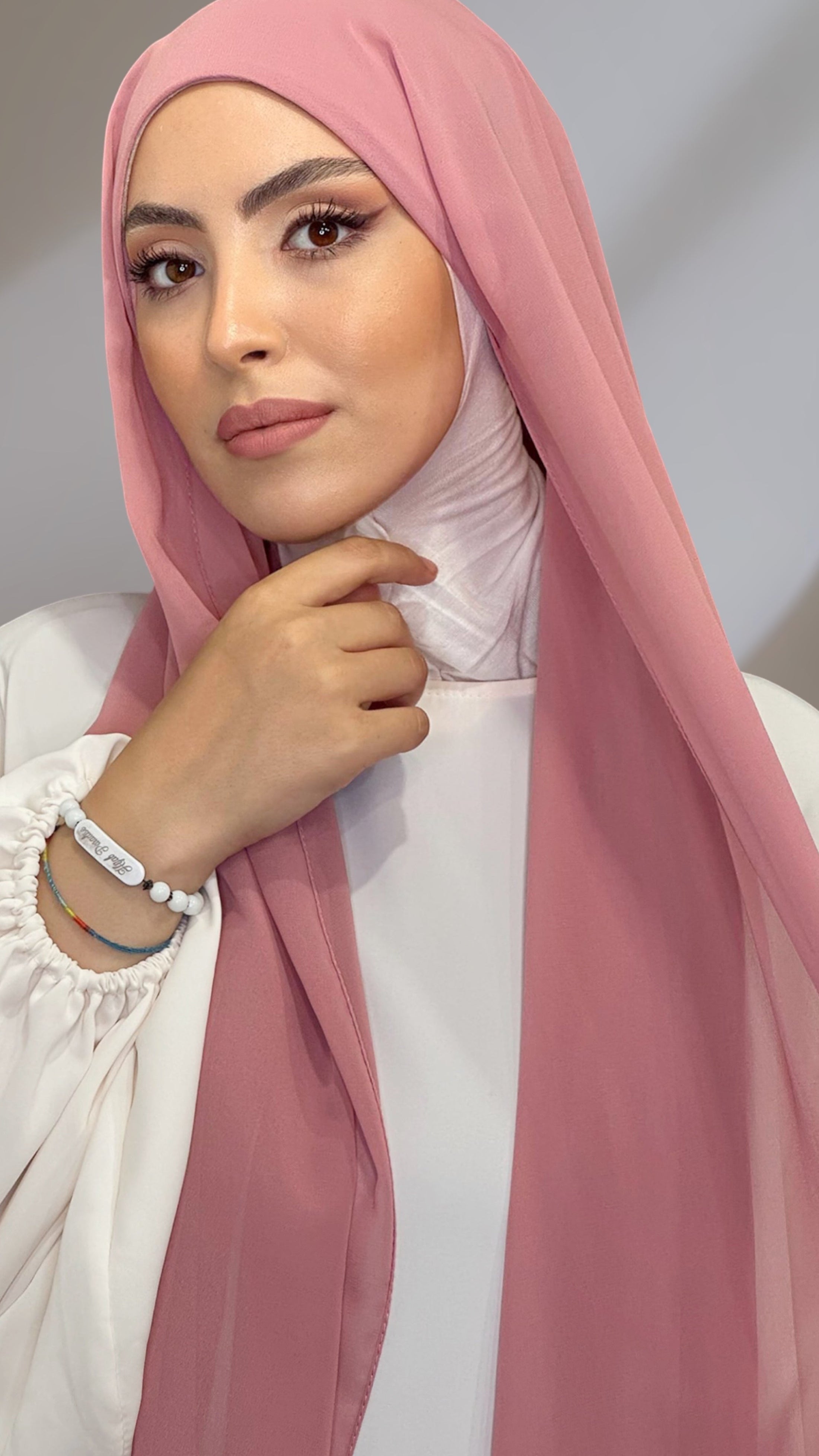 Tube Hijab Rose Poudré