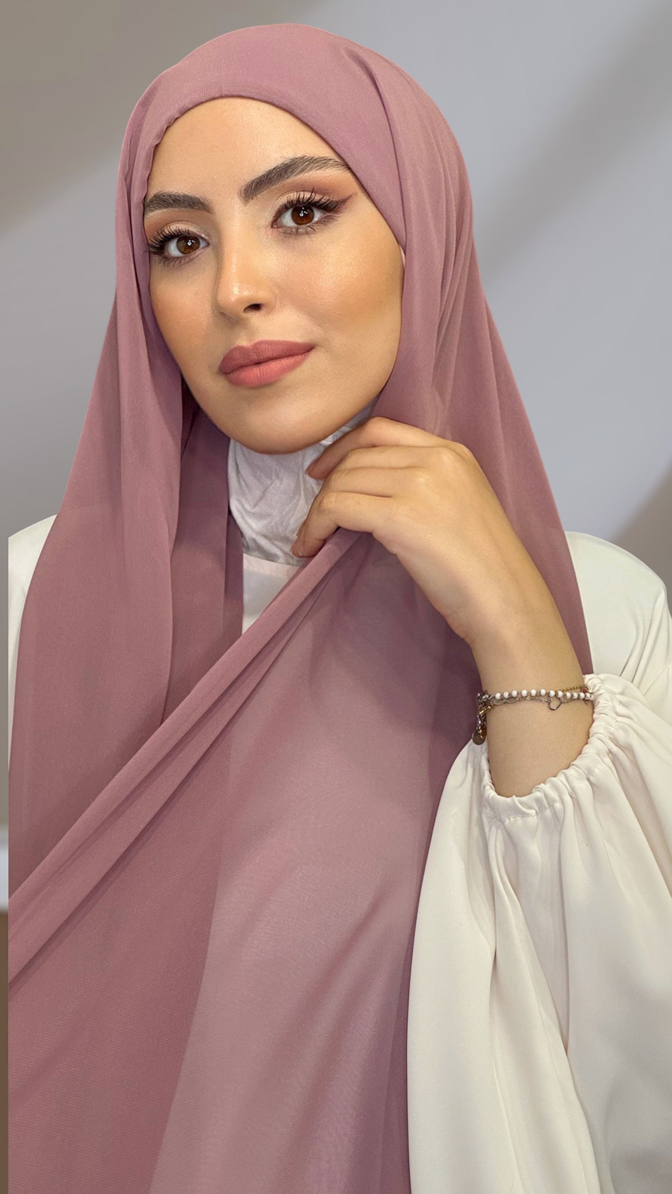 Tube Hijab Rose Poudré