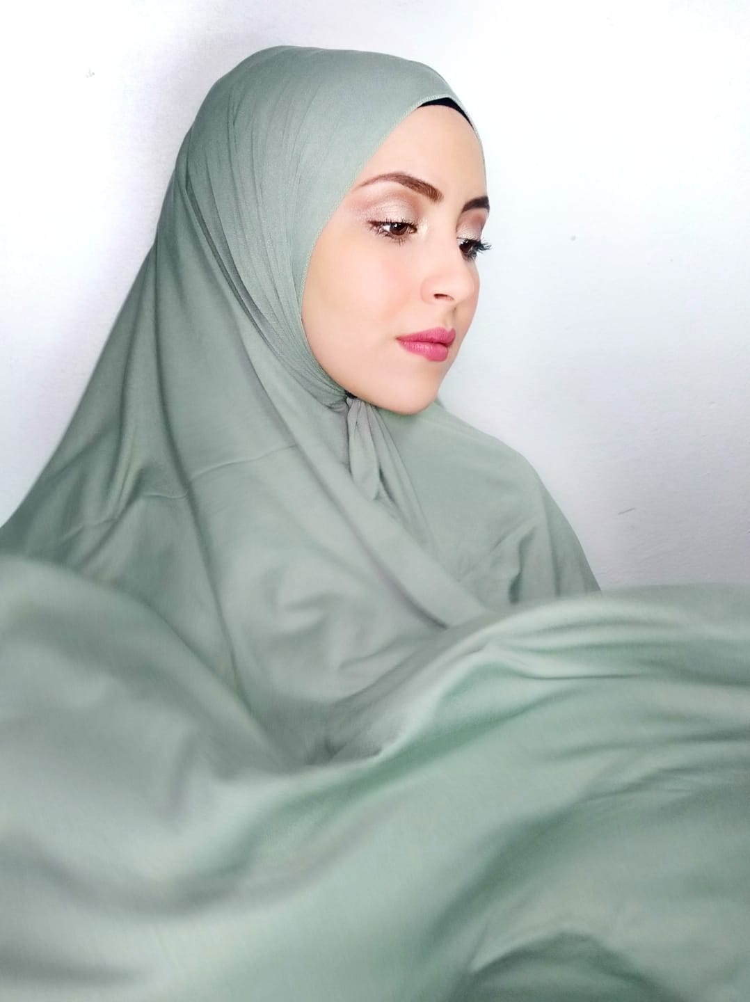 Hijab Jersey verde acqua - Hijab Paradise 