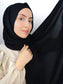 Hijab crinckle crepe nero - Hijab Paradise 