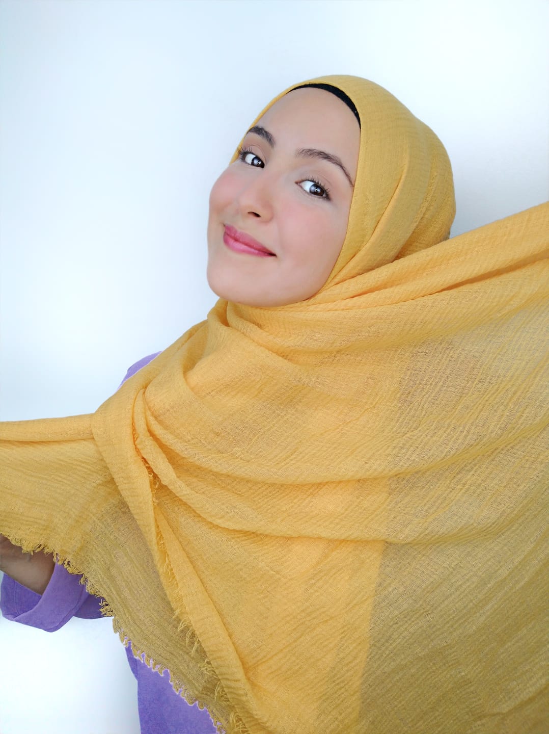 Hijab crinkle canarino - Hijab Paradise 