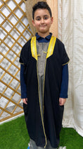 Load image into Gallery viewer, Bisht black baby dressing gown
