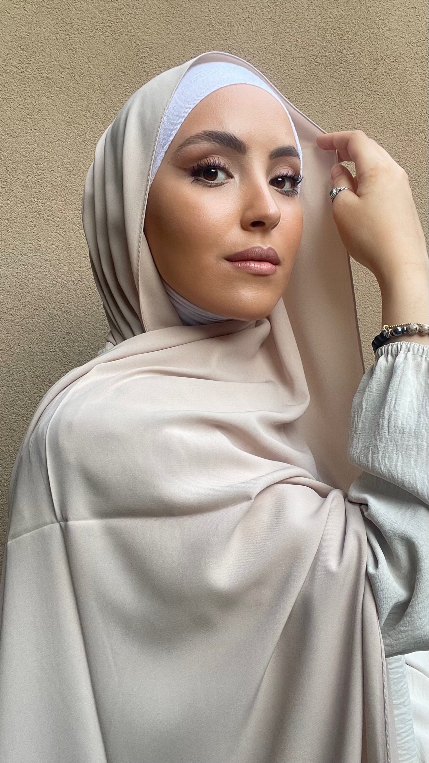 Hijab PREMIUM CHIFFON Beige Pastello - Hijab Paradise 