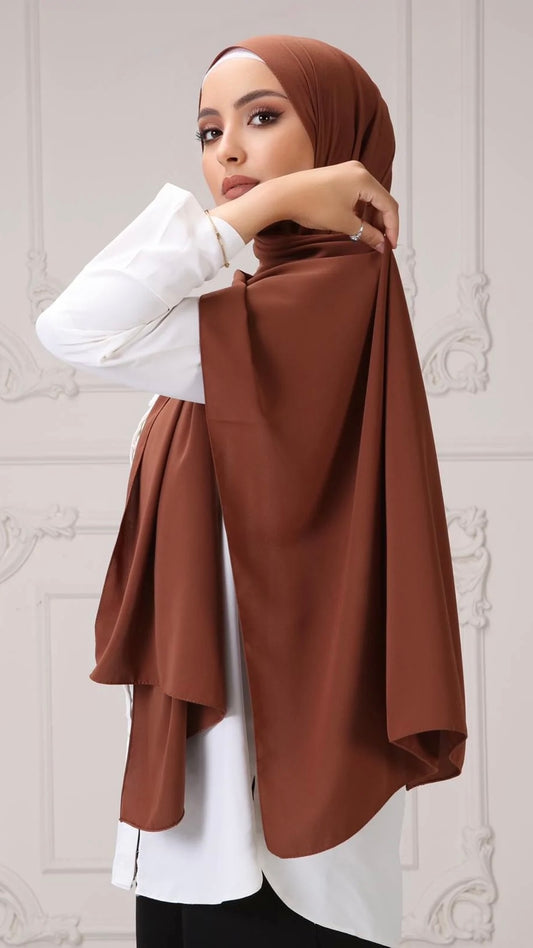 Hijab PREMIUM CHIFFON Camel Scuro