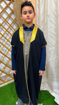 Load image into Gallery viewer, Bisht black baby dressing gown
