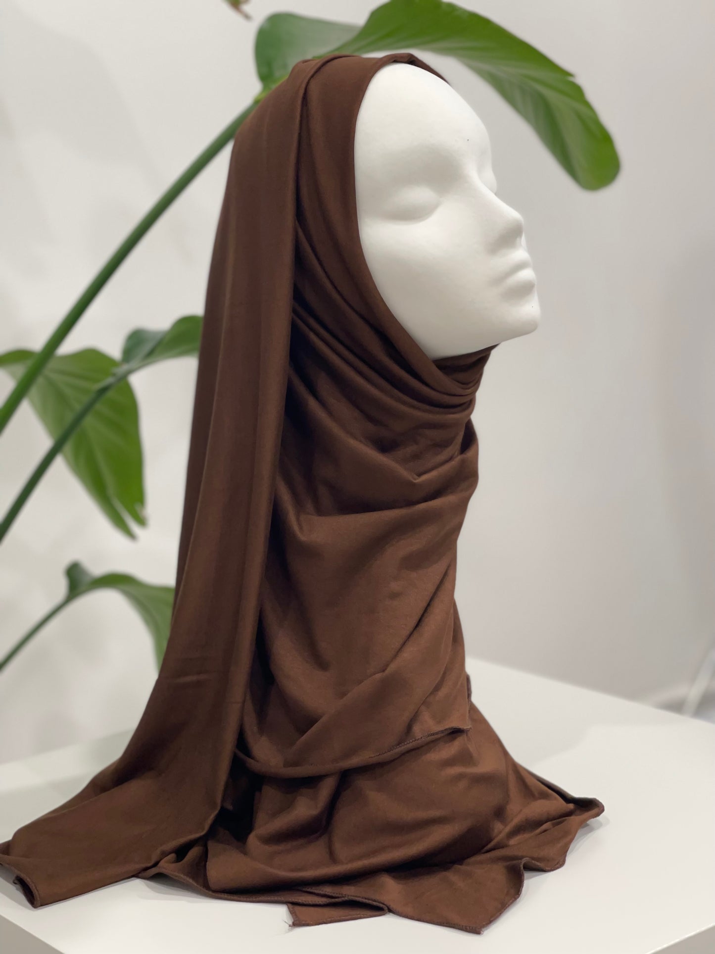Hijab Jersey marrone tronco
