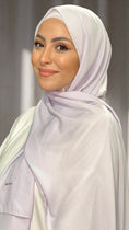 Load image into Gallery viewer, Hijab, chador, velo, turbante, foulard, copricapo, musulmano, islamico, sciarpa, Hijab Glowy Crepe Bianco rosato
