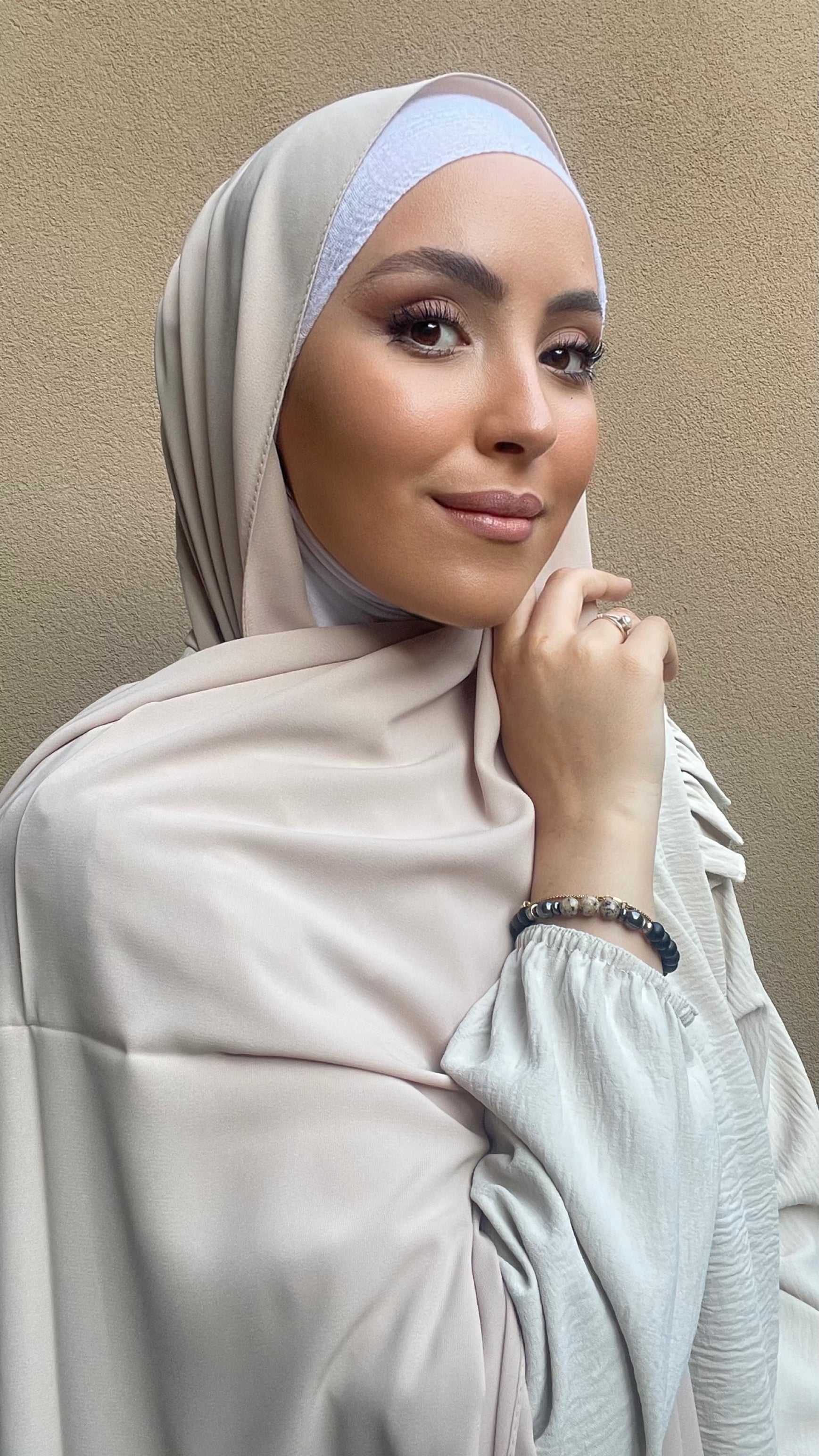 Hijab PREMIUM CHIFFON Beige Pastello - Hijab Paradise 