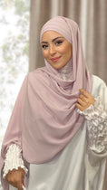 Carica l'immagine nel visualizzatore della galleria, Hijab, chador, velo, turbante, foulard, copricapo, musulmano, islamico, sciarpa, pronto da mettere, Easy Hijab  Lilla Rosato
