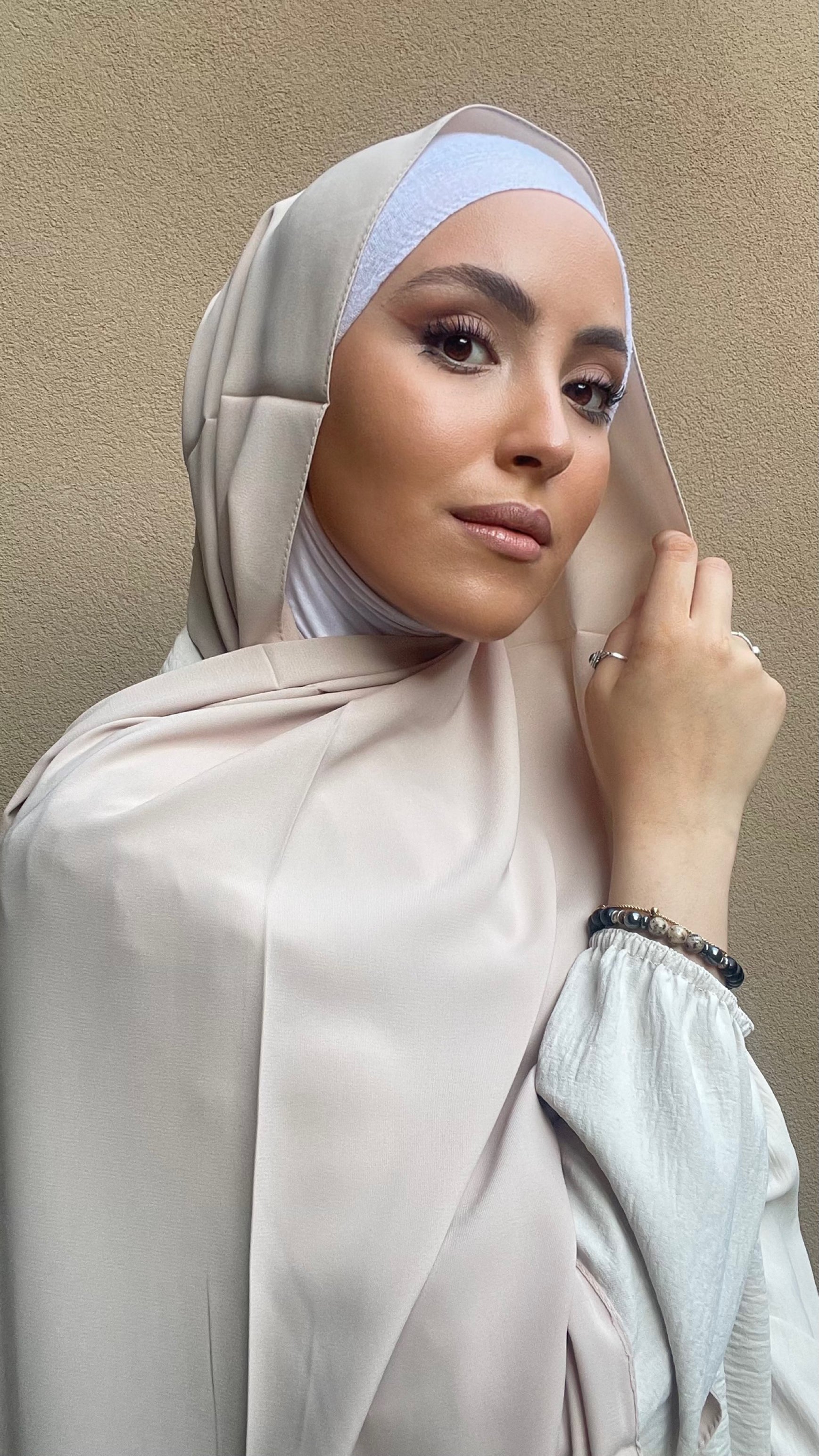 Hijab PREMIUM CHIFFON Beige Pastello - Hijab Paradise 